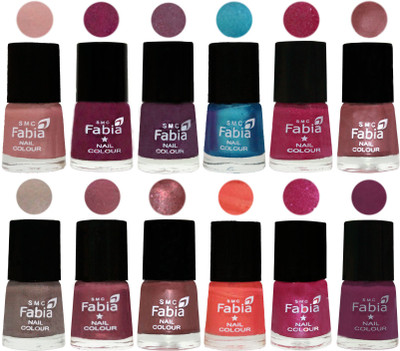 Fabia Premium Collection 12 Piece Color Nail Polish Shades Shrimp Pastell-Cherry Blossom-Light Jam-Denim-Hot Magenta-Lip-Light Beige-Dusty Pink-Dark Red Chrome-Peach-Light Magenta-Light purple(Pack of 12)
Fabia Premium Collection 12 Piece Color Nail Polish Shades Shrimp Pastell-Cherry Blossom-Light Jam-Denim-Hot Magenta-Lip-Light Beige-Dusty Pink-Dark Red Chrome-Peach-Light Magenta-Light purple(Pack of 12)