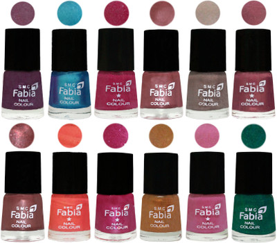 Fabia Premium Lacquer Extra Shine Nail Polish Shades Of (12 Pcs Nail Polish) Light Jam-Denim-Hot Magenta-Lip-Light Beige-Dusty Pink-Dark Red Chrome-Peach-Light Magenta-Golden -Light Plum-Green(Pack of 12)
Fabia Premium Lacquer Extra Shine Nail Polish Shades Of (12 Pcs Nail Polish) Light Jam-Denim-Hot Magenta-Lip-Light Beige-Dusty Pink-Dark Red Chrome-Peach-Light Magenta-Golden -Light Plum-Green(Pack of 12)