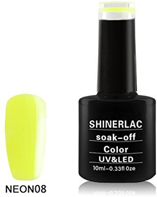 Blue Sky Shinerlac UvLed Soak Off Gel Nail Polish Neon Lime Yellow
