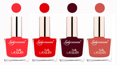 Lady Fashion Ultra High Shine Long Stay Nail Polish Baby Pink,Bright Red,Maroon,Nude(Pack of 4)
Lady Fashion Ultra High Shine Long Stay Nail Polish Baby Pink,Bright Red,Maroon,Nude(Pack of 4)