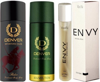 Denver Sporting Club New Rider, Hamilton Deodorant With Envy Women Perfume(Set of 2)
Denver Sporting Club New Rider, Hamilton Deodorant With Envy Women Perfume(Set of 2)