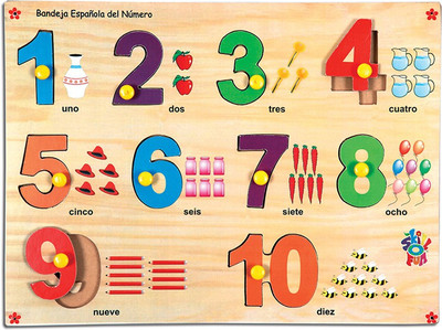 Skillofun Spanish Number Picture Tray(Multicolor)