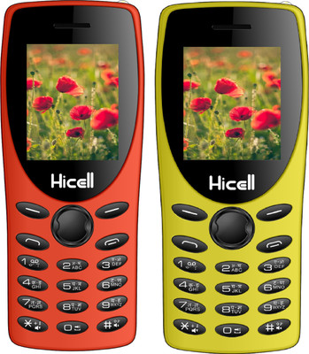 Hicell C1 Tiger Combo of Two Mobiles(Orange & Yellow)
