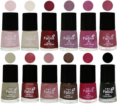 Fabia Premium Lacquer Extra Shine Nail Polish Shades Of (12 Pcs Nail Polish) Lychee-Light Cream-Maroon-Light Violet-Rani-Pink Maroonish-Oyster-Nude Pink-Light pink-Dark Brown-Cherry Pink-Black(Pack of 12)
Fabia Premium Lacquer Extra Shine Nail Polish Shades Of (12 Pcs Nail Polish) Lychee-Light Cream-Maroon-Light Violet-Rani-Pink Maroonish-Oyster-Nude Pink-Light pink-Dark Brown-Cherry Pink-Black(Pack of 12)