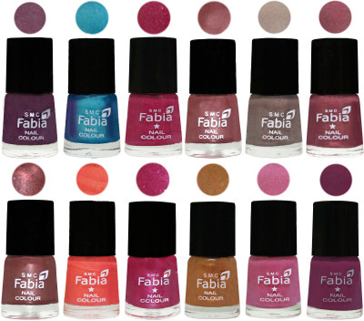 Fabia Premium Shine & Glossy Nail Polish Collection Shades (12 Pcs Combo) Light Jam-Denim-Hot Magenta-Lip-Light Beige-Dusty Pink-Dark Red Chrome-Peach-Light Magenta-Golden -Light Plum-Light purple(Pack of 12)
Fabia Premium Shine & Glossy Nail Polish Collection Shades (12 Pcs Combo) Light Jam-Denim-Hot Magenta-Lip-Light Beige-Dusty Pink-Dark Red Chrome-Peach-Light Magenta-Golden -Light Plum-Light purple(Pack of 12)