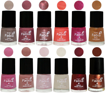 Fabia Premium Collection 12 Piece Color Nail Polish Shades Light Beige-Dusty Pink-Dark Red Chrome-Peach-Light Magenta-Golden -Light Plum-Nude-Lychee-Light Cream-Maroon-Light Jerry Coffee(Pack of 12)
Fabia Premium Collection 12 Piece Color Nail Polish Shades Light Beige-Dusty Pink-Dark Red Chrome-Peach-Light Magenta-Golden -Light Plum-Nude-Lychee-Light Cream-Maroon-Light Jerry Coffee(Pack of 12)