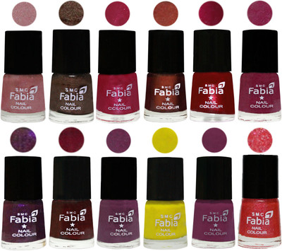 Fabia Premium Lacquer Extra Shine Nail Polish Shades Of (12 Pcs Nail Polish) Light pink-Dark Brown-Cherry Pink-Berry-Dark Magenta-Rose Pink-Dark Purple-Royal Red-Brinjal Purple-Yellow-Light purple-Jerry Pink(Pack of 12)
Fabia Premium Lacquer Extra Shine Nail Polish Shades Of (12 Pcs Nail Polish) Light pink-Dark Brown-Cherry Pink-Berry-Dark Magenta-Rose Pink-Dark Purple-Royal Red-Brinjal Purple-Yellow-Light purple-Jerry Pink(Pack of 12)