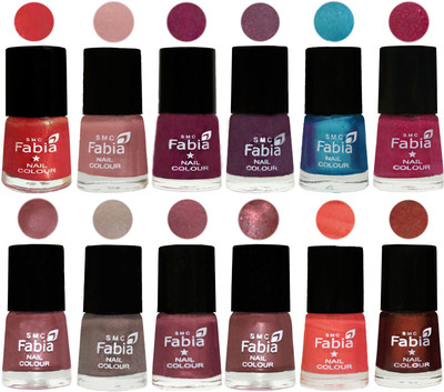 Fabia Premium Lacquer Extra Shine Nail Polish Shades Of (12 Pcs Nail Polish) Red Orange-Shrimp Pastell-Cherry Blossom-Light Jam-Denim-Hot Magenta-Lip-Light Beige-Dusty Pink-Dark Red Chrome-Peach-Berry(Pack of 12)
Fabia Premium Lacquer Extra Shine Nail Polish Shades Of (12 Pcs Nail Polish) Red Orange-Shrimp Pastell-Cherry Blossom-Light Jam-Denim-Hot Magenta-Lip-Light Beige-Dusty Pink-Dark Red Chrome-Peach-Berry(Pack of 12)