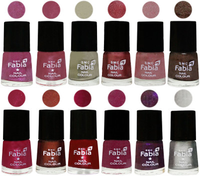 Fabia Premium Lacquer Extra Shine Nail Polish Shades Of (12 Pcs Nail Polish) Rani-Pink Maroonish-Oyster-Nude Pink-Light pink-Dark Brown-Cherry Pink-Berry-Dark Magenta-Rose Pink-Dark Purple-Silver(Pack of 12)
Fabia Premium Lacquer Extra Shine Nail Polish Shades Of (12 Pcs Nail Polish) Rani-Pink Maroonish-Oyster-Nude Pink-Light pink-Dark Brown-Cherry Pink-Berry-Dark Magenta-Rose Pink-Dark Purple-Silver(Pack of 12)