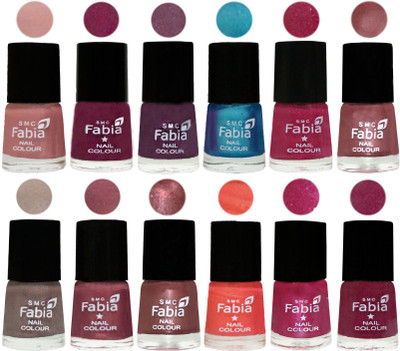 Fabia Premium Lacquer Extra Shine Nail Polish Shades Of (12 Pcs Nail Polish) Shrimp Pastell-Cherry Blossom-Light Jam-Denim-Hot Magenta-Lip-Light Beige-Dusty Pink-Dark Red Chrome-Peach-Light Magenta-Rose Pink(Pack of 12)
Fabia Premium Lacquer Extra Shine Nail Polish Shades Of (12 Pcs Nail Polish) Shrimp Pastell-Cherry Blossom-Light Jam-Denim-Hot Magenta-Lip-Light Beige-Dusty Pink-Dark Red Chrome-Peach-Light Magenta-Rose Pink(Pack of 12)