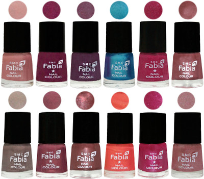 Fabia Premium Shine & Glossy Nail Polish Collection Shades (12 Pcs Combo) Shrimp Pastell-Cherry Blossom-Light Jam-Denim-Hot Magenta-Lip-Light Beige-Dusty Pink-Dark Red Chrome-Peach-Light Magenta-Light pink(Pack of 12)
Fabia Premium Shine & Glossy Nail Polish Collection Shades (12 Pcs Combo) Shrimp Pastell-Cherry Blossom-Light Jam-Denim-Hot Magenta-Lip-Light Beige-Dusty Pink-Dark Red Chrome-Peach-Light Magenta-Light pink(Pack of 12)