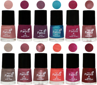 Fabia Premium Shine & Glossy Nail Polish Collection Shades (12 Pcs Combo) Shrimp Pastell-Cherry Blossom-Light Jam-Denim-Hot Magenta-Lip-Light Beige-Dusty Pink-Dark Red Chrome-Peach-Light Magenta-Maroon(Pack of 12)
Fabia Premium Shine & Glossy Nail Polish Collection Shades (12 Pcs Combo) Shrimp Pastell-Cherry Blossom-Light Jam-Denim-Hot Magenta-Lip-Light Beige-Dusty Pink-Dark Red Chrome-Peach-Light Magenta-Maroon(Pack of 12)