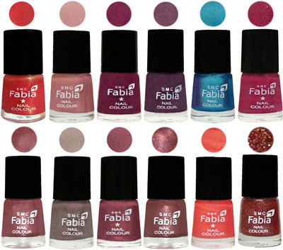 Fabia Premium Shine & Glossy Nail Polish Collection Shades (12 Pcs Combo) Red Orange-Shrimp Pastell-Cherry Blossom-Light Jam-Denim-Hot Magenta-Lip-Light Beige-Dusty Pink-Dark Red Chrome-Peach-Jerry Wine(Pack of 12)
Fabia Premium Shine & Glossy Nail Polish Collection Shades (12 Pcs Combo) Red Orange-Shrimp Pastell-Cherry Blossom-Light Jam-Denim-Hot Magenta-Lip-Light Beige-Dusty Pink-Dark Red Chrome-Peach-Jerry Wine(Pack of 12)