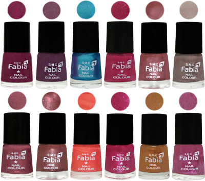 Fabia Premium Lacquer Extra Shine Nail Polish Shades Of (12 Pcs Nail Polish) Cherry Blossom-Light Jam-Denim-Hot Magenta-Lip-Light Beige-Dusty Pink-Dark Red Chrome-Peach-Light Magenta-Golden -Rani(Pack of 12)
Fabia Premium Lacquer Extra Shine Nail Polish Shades Of (12 Pcs Nail Polish) Cherry Blossom-Light Jam-Denim-Hot Magenta-Lip-Light Beige-Dusty Pink-Dark Red Chrome-Peach-Light Magenta-Golden -Rani(Pack of 12)