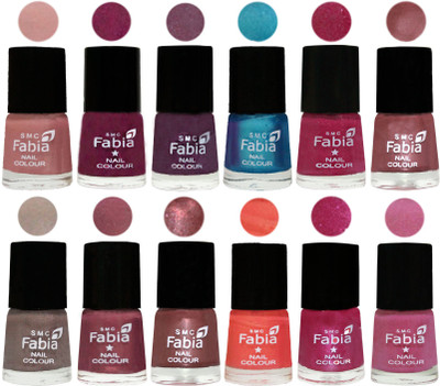 Fabia Premium Lacquer Extra Shine Nail Polish Shades Of (12 Pcs Nail Polish) Shrimp Pastell-Cherry Blossom-Light Jam-Denim-Hot Magenta-Lip-Light Beige-Dusty Pink-Dark Red Chrome-Peach-Light Magenta-Light Plum(Pack of 12)
Fabia Premium Lacquer Extra Shine Nail Polish Shades Of (12 Pcs Nail Polish) Shrimp Pastell-Cherry Blossom-Light Jam-Denim-Hot Magenta-Lip-Light Beige-Dusty Pink-Dark Red Chrome-Peach-Light Magenta-Light Plum(Pack of 12)
