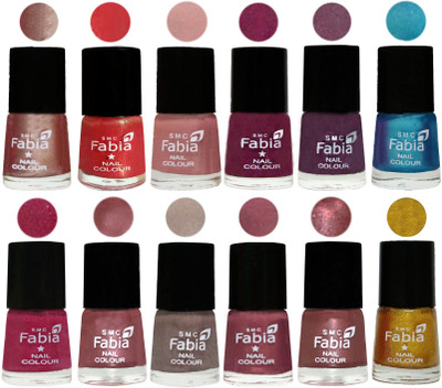 Fabia Premium Shine & Glossy Nail Polish Collection Shades (12 Pcs Combo) Light Nude-Red Orange-Shrimp Pastell-Cherry Blossom-Light Jam-Denim-Hot Magenta-Lip-Light Beige-Dusty Pink-Dark Red Chrome-Jerry Golden(Pack of 12)
Fabia Premium Shine & Glossy Nail Polish Collection Shades (12 Pcs Combo) Light Nude-Red Orange-Shrimp Pastell-Cherry Blossom-Light Jam-Denim-Hot Magenta-Lip-Light Beige-Dusty Pink-Dark Red Chrome-Jerry Golden(Pack of 12)