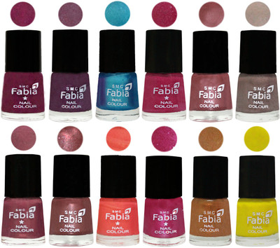 Fabia Premium Shine & Glossy Nail Polish Collection Shades (12 Pcs Combo) Cherry Blossom-Light Jam-Denim-Hot Magenta-Lip-Light Beige-Dusty Pink-Dark Red Chrome-Peach-Light Magenta-Golden -Yellow(Pack of 12)
Fabia Premium Shine & Glossy Nail Polish Collection Shades (12 Pcs Combo) Cherry Blossom-Light Jam-Denim-Hot Magenta-Lip-Light Beige-Dusty Pink-Dark Red Chrome-Peach-Light Magenta-Golden -Yellow(Pack of 12)