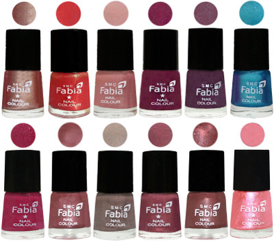 Fabia Premium Shine & Glossy Nail Polish Collection Shades (12 Pcs Combo) Light Nude-Red Orange-Shrimp Pastell-Cherry Blossom-Light Jam-Denim-Hot Magenta-Lip-Light Beige-Dusty Pink-Dark Red Chrome-Jerry Peach(Pack of 12)
Fabia Premium Shine & Glossy Nail Polish Collection Shades (12 Pcs Combo) Light Nude-Red Orange-Shrimp Pastell-Cherry Blossom-Light Jam-Denim-Hot Magenta-Lip-Light Beige-Dusty Pink-Dark Red Chrome-Jerry Peach(Pack of 12)