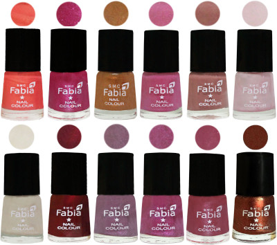 Fabia Premium Collection 12 Piece Color Nail Polish Shades Peach-Light Magenta-Golden -Light Plum-Nude-Lychee-Light Cream-Maroon-Light Violet-Rani-Pink Maroonish-Light Jerry Coffee(Pack of 12)
Fabia Premium Collection 12 Piece Color Nail Polish Shades Peach-Light Magenta-Golden -Light Plum-Nude-Lychee-Light Cream-Maroon-Light Violet-Rani-Pink Maroonish-Light Jerry Coffee(Pack of 12)