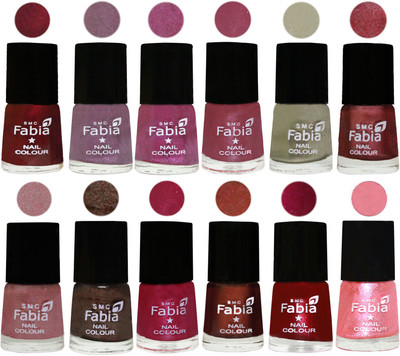 Fabia Premium Shine & Glossy Nail Polish Collection Shades (12 Pcs Combo) Maroon-Light Violet-Rani-Pink Maroonish-Oyster-Nude Pink-Light pink-Dark Brown-Cherry Pink-Berry-Dark Magenta-Jerry Peach(Pack of 12)
Fabia Premium Shine & Glossy Nail Polish Collection Shades (12 Pcs Combo) Maroon-Light Violet-Rani-Pink Maroonish-Oyster-Nude Pink-Light pink-Dark Brown-Cherry Pink-Berry-Dark Magenta-Jerry Peach(Pack of 12)