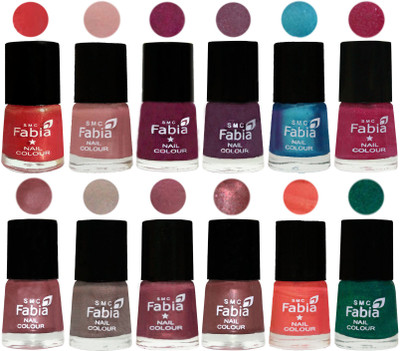 Fabia Premium Lacquer Extra Shine Nail Polish Shades Of (12 Pcs Nail Polish) Red Orange-Shrimp Pastell-Cherry Blossom-Light Jam-Denim-Hot Magenta-Lip-Light Beige-Dusty Pink-Dark Red Chrome-Peach-Green(Pack of 12)
Fabia Premium Lacquer Extra Shine Nail Polish Shades Of (12 Pcs Nail Polish) Red Orange-Shrimp Pastell-Cherry Blossom-Light Jam-Denim-Hot Magenta-Lip-Light Beige-Dusty Pink-Dark Red Chrome-Peach-Green(Pack of 12)