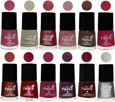 Fabia Premium Lacquer Extra Shine Nail Polish Shades Of (12 Pcs Nail Polish) Pink Maroonish-Oyster-Nude Pink-Light pink-Dark Brown-Cherry Pink-Berry-Dark Magenta-Rose Pink-Dark Purple-Royal Red-Silver(Pack of 12)
Fabia Premium Lacquer Extra Shine Nail Polish Shades Of (12 Pcs Nail Polish) Pink Maroonish-Oyster-Nude Pink-Light pink-Dark Brown-Cherry Pink-Berry-Dark Magenta-Rose Pink-Dark Purple-Royal Red-Silver(Pack of 12)
