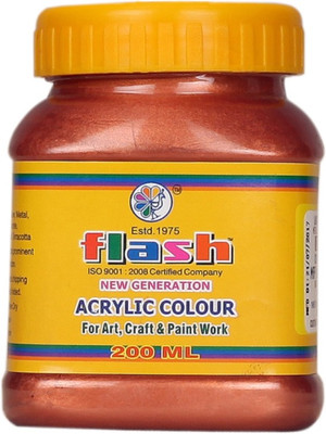 Flash Acrylic Copper Colour ( Code 101 ) 200ML(Set of 1, Copper)