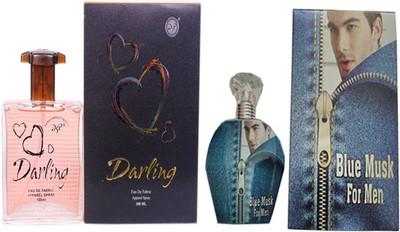 dsp BLUE MUSK PERFUME 100 ML +DARLING PERFUME 100 ML Eau de Parfum - 100 ml(For Men & Women)
dsp BLUE MUSK PERFUME 100 ML +DARLING PERFUME 100 ML Eau de Parfum - 100 ml(For Men & Women)