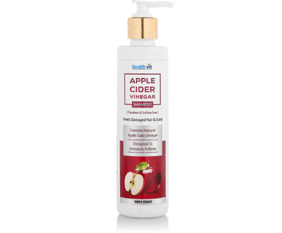 HealthVit Apple Cider Vinegar Shampoo 200ml - No Sulphate, No Parabens, No Silicon For Treats Damaged Hair & Scalp(200 L)
HealthVit Apple Cider Vinegar Shampoo 200ml - No Sulphate, No Parabens, No Silicon For Treats Damaged Hair & Scalp(200 L)