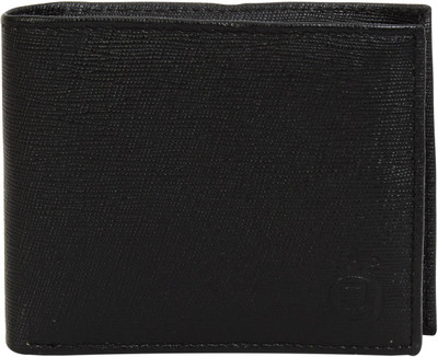 AzraJamil Men Black Genuine Leather Wallet(4 Card Slots)