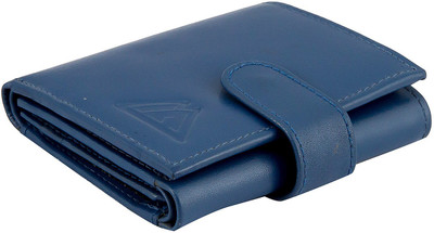 MASSIF99 Men Blue Genuine Leather Wallet(9 Card Slots)