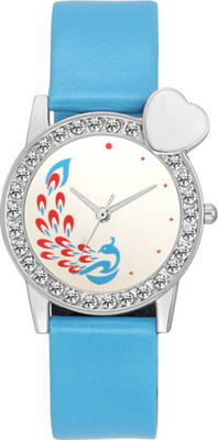 ReniSales New Sky Blue Diamond Studded Heart Peacock Dial Watch For Women Watch - For Women
ReniSales New Sky Blue Diamond Studded Heart Peacock Dial Watch For Women Watch - For Women