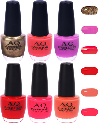 AQ Fashion Funky Vibrant Range of Colors Nail polish Lemony Grey,Pink,Violet,Neon Red,Neon Pink,Peach(Pack of 6)
AQ Fashion Funky Vibrant Range of Colors Nail polish Lemony Grey,Pink,Violet,Neon Red,Neon Pink,Peach(Pack of 6)