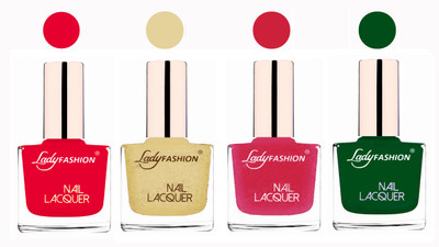Lady Fashion Ultra High Shine Long Stay Nail Polish Sweet Red,Mettalic Gold,Mettalic,Pink,Dark Green(Pack of 4)
Lady Fashion Ultra High Shine Long Stay Nail Polish Sweet Red,Mettalic Gold,Mettalic,Pink,Dark Green(Pack of 4)