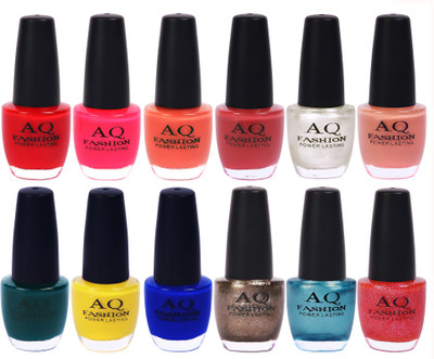 AQ Fashion in New 12 Beautiful colors nail polish Combo Set No.201 Multicolor(Pack of 12)
AQ Fashion in New 12 Beautiful colors nail polish Combo Set No.201 Multicolor(Pack of 12)