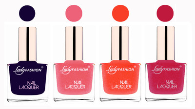 Lady Fashion Ultra High Shine Long Stay Nail Polish Blue,Silky Pink,Orange Silk,Abricoat Rose(Pack of 4)
Lady Fashion Ultra High Shine Long Stay Nail Polish Blue,Silky Pink,Orange Silk,Abricoat Rose(Pack of 4)