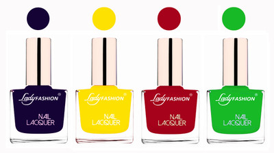 Lady Fashion Ultra High Shine Long Stay Nail Polish Blue,Yellow,Dark Red,Light Green(Pack of 4)
Lady Fashion Ultra High Shine Long Stay Nail Polish Blue,Yellow,Dark Red,Light Green(Pack of 4)