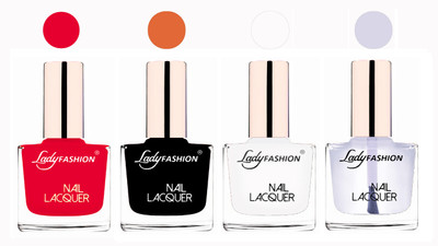 Lady Fashion Ultra High Shine Long Stay Nail Polish Sweet Red,Black,White,Transparent(Pack of 4)
Lady Fashion Ultra High Shine Long Stay Nail Polish Sweet Red,Black,White,Transparent(Pack of 4)