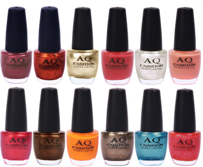 AQ Fashion in New 12 Beautiful colors nail polish Combo Set No.215 Multicolor(Pack of 12)
AQ Fashion in New 12 Beautiful colors nail polish Combo Set No.215 Multicolor(Pack of 12)