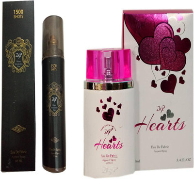 dsp HEARTS PINK PERFUME 100 ML +1500 SHOTS PERFUME 145 ML Eau de Parfum - 145 ml(For Men & Women)
dsp HEARTS PINK PERFUME 100 ML +1500 SHOTS PERFUME 145 ML Eau de Parfum - 145 ml(For Men & Women)