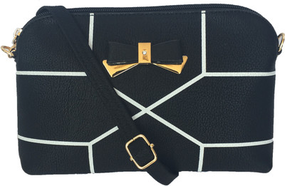 Regiis Girls Black PU Sling Bag