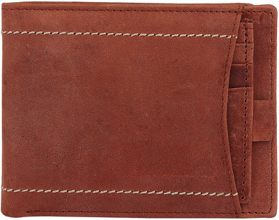 HEUREUX Men Tan Genuine Leather Wallet(5 Card Slots)