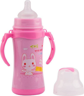 Croox 180ML Thermal Insulation Stainless Steel Baby Feeding Bottle (Pink) - 180 ml (Pink) - 180 ml(Pink)