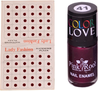 Pink Root Nail Polish No. 41 (15ml) Lady Fashion No. 12 Maroon Bindi(Set of 2)
Pink Root Nail Polish No. 41 (15ml) Lady Fashion No. 12 Maroon Bindi(Set of 2)