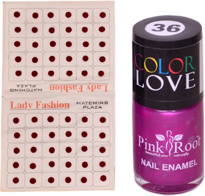 Pink Root Nail Polish No. 36 (15ml) Lady Fashion No. 12 Maroon Bindi(Set of 2)
Pink Root Nail Polish No. 36 (15ml) Lady Fashion No. 12 Maroon Bindi(Set of 2)