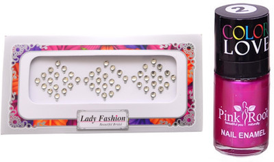 Pink Root Nail Polish No. 02 (15ml) Lady Fashion No. 06 Stone Bindi(Set of 2)
Pink Root Nail Polish No. 02 (15ml) Lady Fashion No. 06 Stone Bindi(Set of 2)