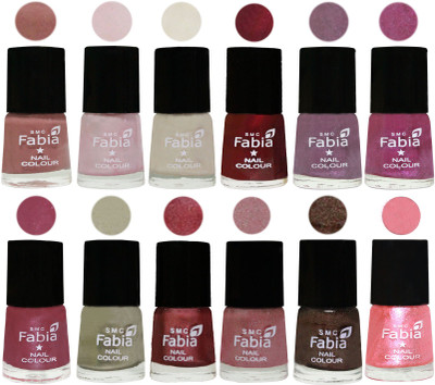 Fabia Premium Shine & Glossy Nail Polish Collection Shades (12 Pcs Combo) Nude-Lychee-Light Cream-Maroon-Light Violet-Rani-Pink Maroonish-Oyster-Nude Pink-Light pink-Dark Brown-Jerry Peach(Pack of 12)
Fabia Premium Shine & Glossy Nail Polish Collection Shades (12 Pcs Combo) Nude-Lychee-Light Cream-Maroon-Light Violet-Rani-Pink Maroonish-Oyster-Nude Pink-Light pink-Dark Brown-Jerry Peach(Pack of 12)