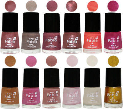 Fabia Premium Lacquer Extra Shine Nail Polish Shades Of (12 Pcs Nail Polish) Lip-Light Beige-Dusty Pink-Dark Red Chrome-Peach-Light Magenta-Golden -Light Plum-Nude-Lychee-Light Cream-Jerry Golden(Pack of 12)
Fabia Premium Lacquer Extra Shine Nail Polish Shades Of (12 Pcs Nail Polish) Lip-Light Beige-Dusty Pink-Dark Red Chrome-Peach-Light Magenta-Golden -Light Plum-Nude-Lychee-Light Cream-Jerry Golden(Pack of 12)