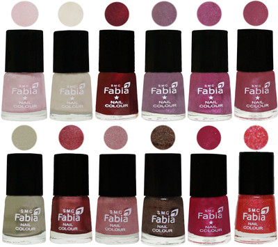 Fabia Premium Collection 12 Piece Color Nail Polish Shades Lychee-Light Cream-Maroon-Light Violet-Rani-Pink Maroonish-Oyster-Nude Pink-Light pink-Dark Brown-Cherry Pink-Jerry Pink(Pack of 12)
Fabia Premium Collection 12 Piece Color Nail Polish Shades Lychee-Light Cream-Maroon-Light Violet-Rani-Pink Maroonish-Oyster-Nude Pink-Light pink-Dark Brown-Cherry Pink-Jerry Pink(Pack of 12)