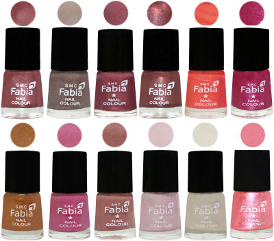 Fabia Premium Lacquer Extra Shine Nail Polish Shades Of (12 Pcs Nail Polish) Lip-Light Beige-Dusty Pink-Dark Red Chrome-Peach-Light Magenta-Golden -Light Plum-Nude-Lychee-Light Cream-Jerry Peach(Pack of 12)
Fabia Premium Lacquer Extra Shine Nail Polish Shades Of (12 Pcs Nail Polish) Lip-Light Beige-Dusty Pink-Dark Red Chrome-Peach-Light Magenta-Golden -Light Plum-Nude-Lychee-Light Cream-Jerry Peach(Pack of 12)